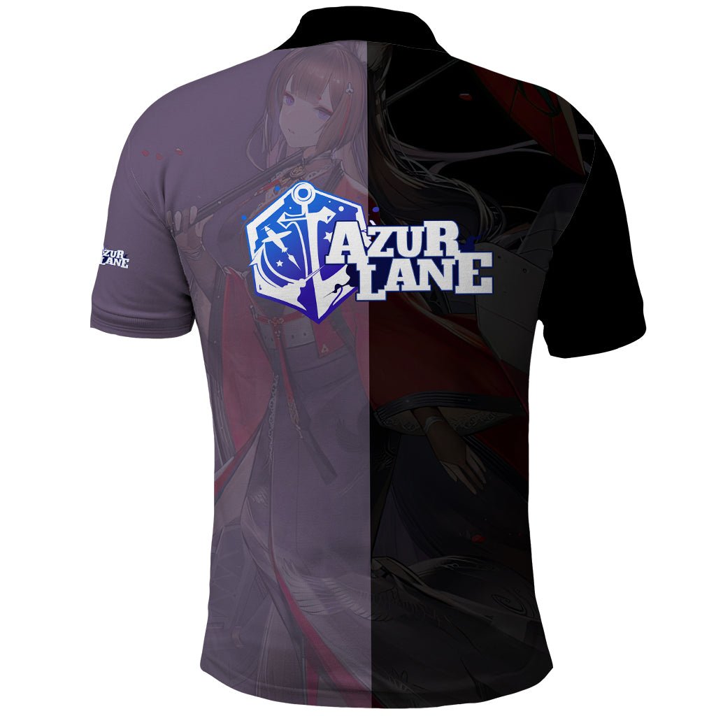 Amagi - Azur Lane Polo Shirt Anime Game Style TS04 - The Mazicc - Adult - S - Black/Purple