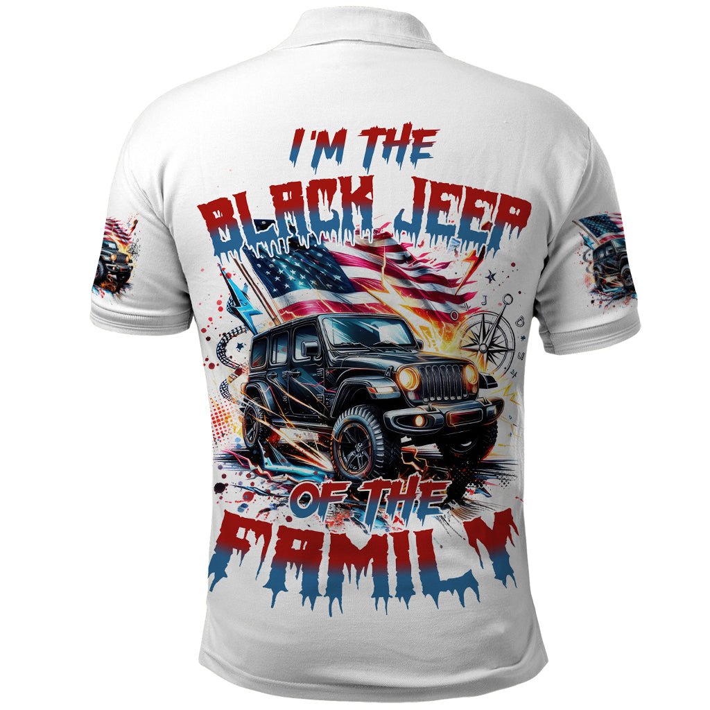 America Jeep Polo Shirt I'm The Black Jeep Of The Family DT01 - The Mazicc - Adult - S - White