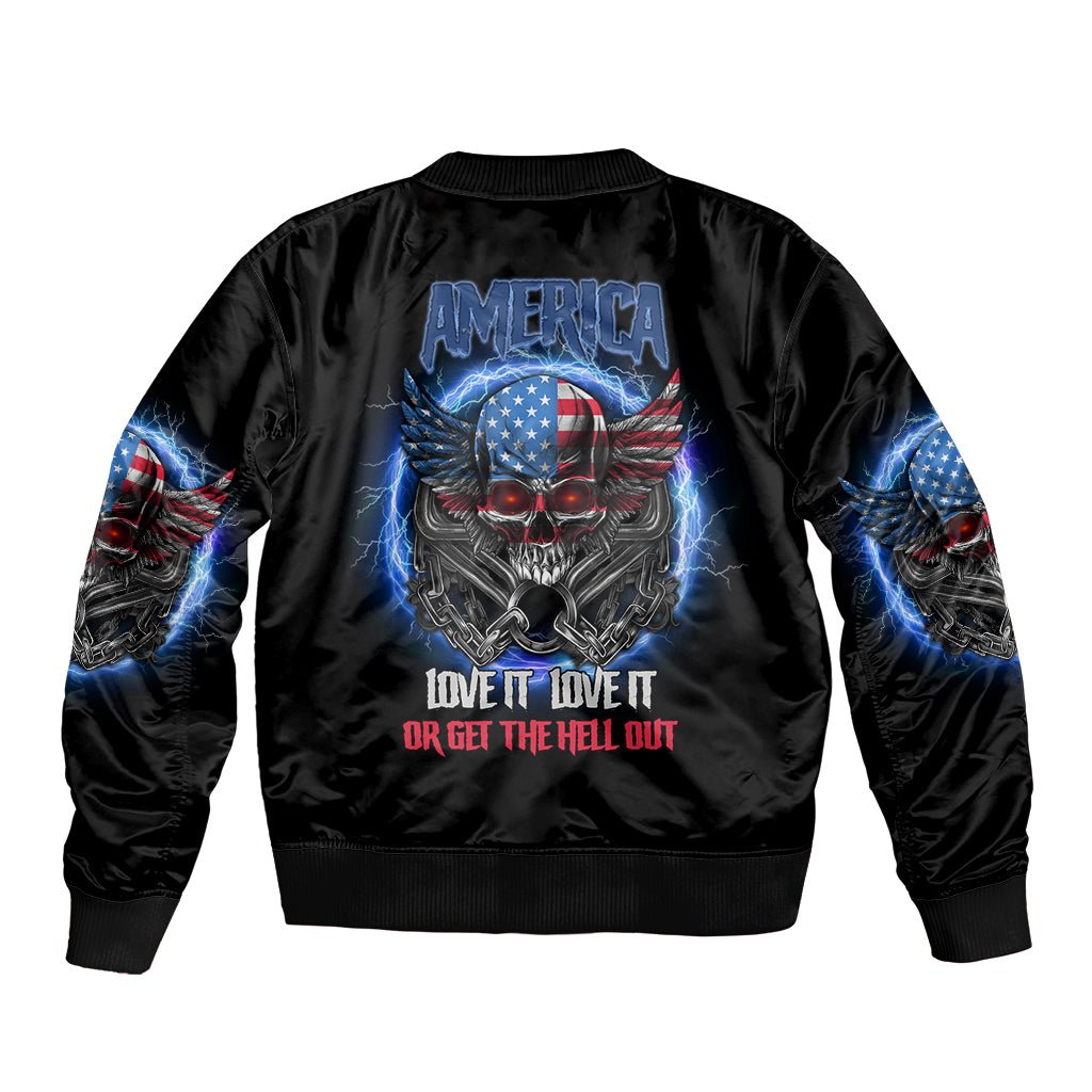 America Live It Love It Or Get The Hell Out Bomber Jacket TS04 - The Mazicc - Unisex - S - Multicolor