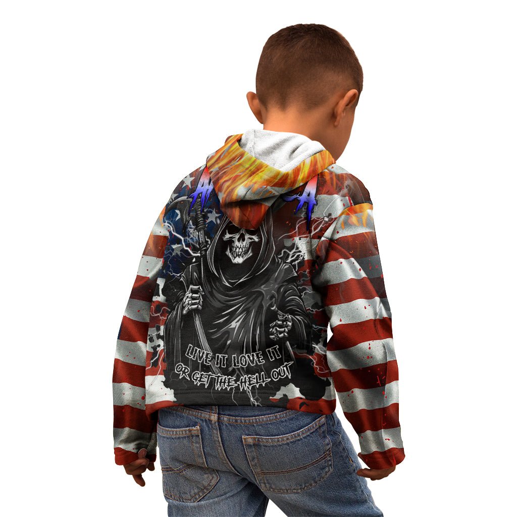 America Live It Love it Or Get the Hell Out Kid Hoodie TS04 - The Mazicc - Hoodie - Toddler 2T - Multicolor