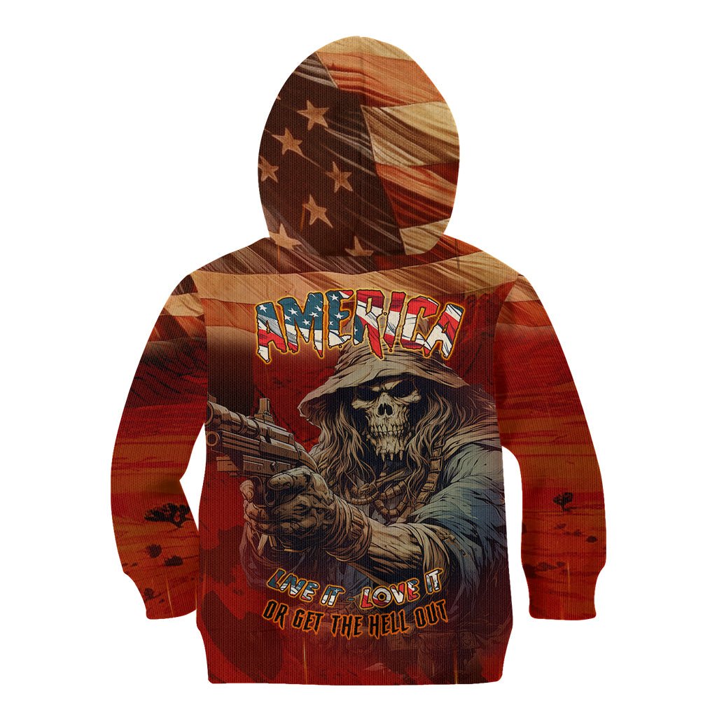America Live It - Love It Or Get The Hell Out Kid Hoodie TS04 - The Mazicc - Hoodie - Toddler 2T - Multicolor