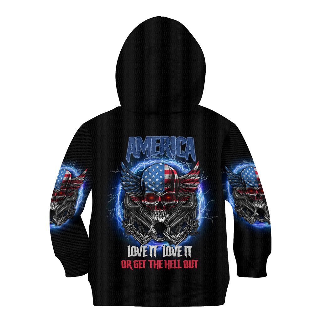America Live It Love It Or Get The Hell Out Kid Hoodie TS04 - The Mazicc - Hoodie - Toddler 2T - Multicolor