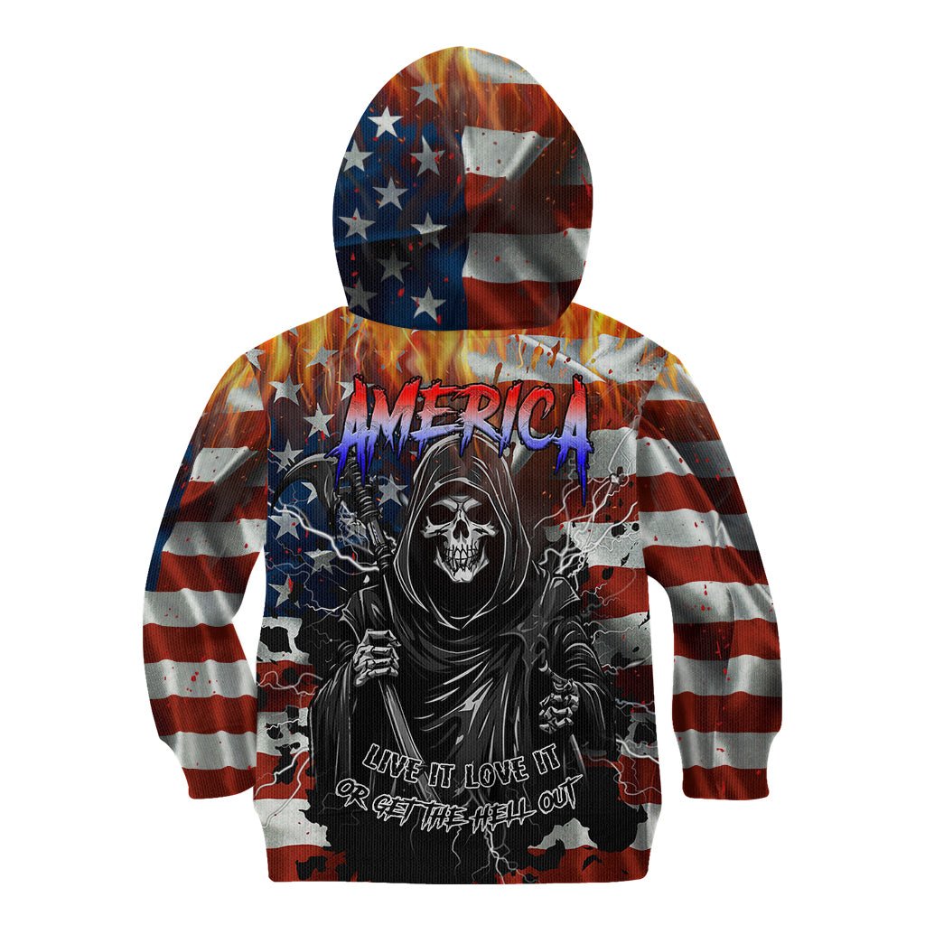 America Live It Love it Or Get the Hell Out Kid Hoodie TS04 - The Mazicc - Hoodie - Toddler 2T - Multicolor