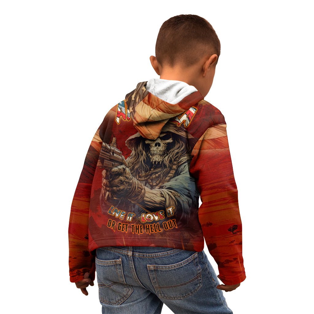America Live It - Love It Or Get The Hell Out Kid Hoodie TS04 - The Mazicc - Hoodie - Toddler 2T - Multicolor