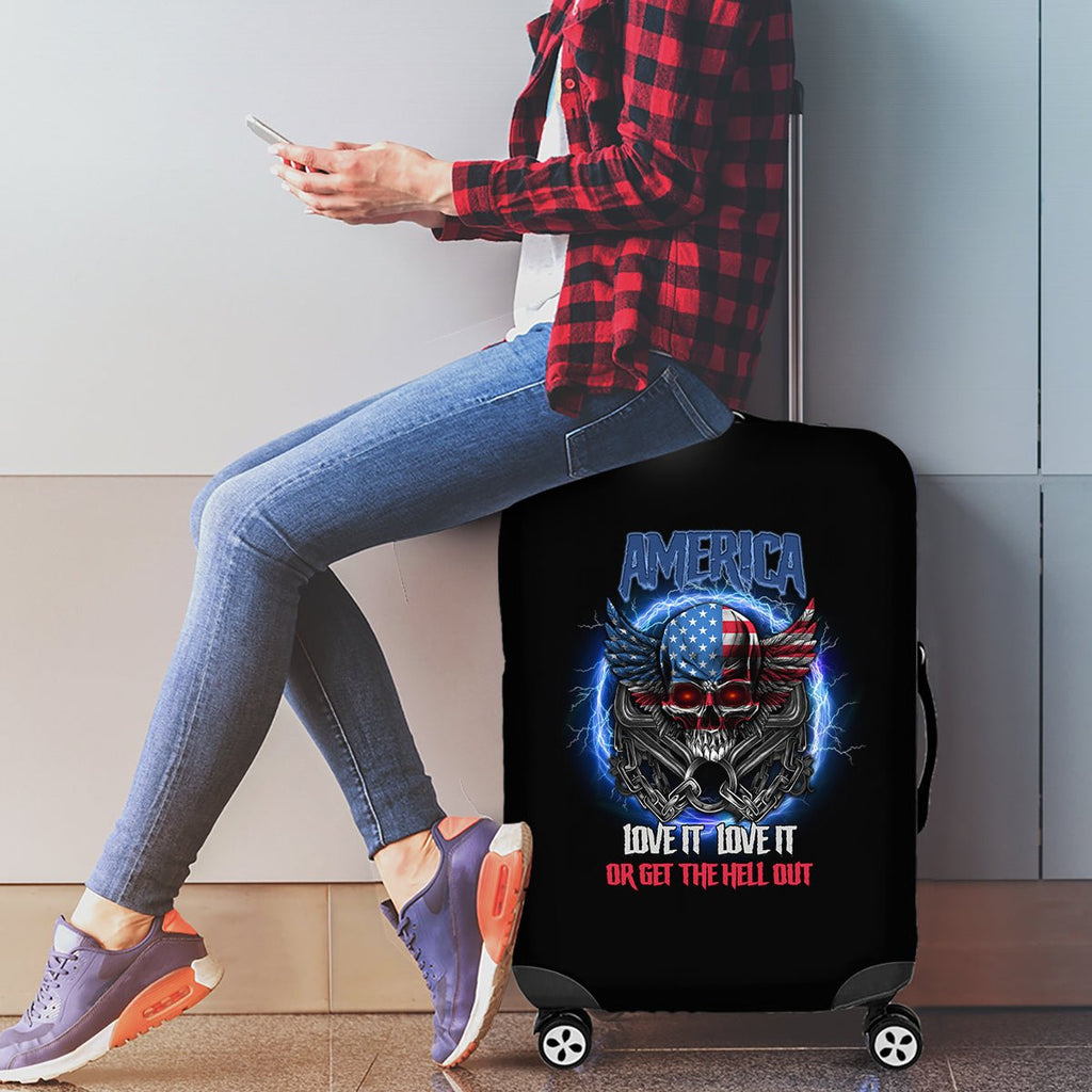 America Live It Love It Or Get The Hell Out Luggage Cover TS04 - The Mazicc - S - 18-21 inches - Multicolor