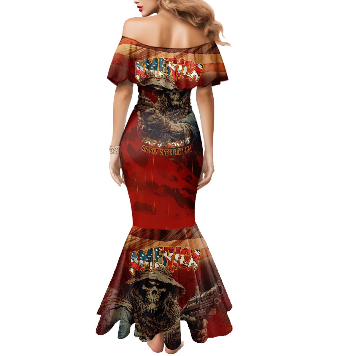 America Live It - Love It Or Get The Hell Out Mermaid Dress TS04 - The Mazicc - Women - S - Multicolor