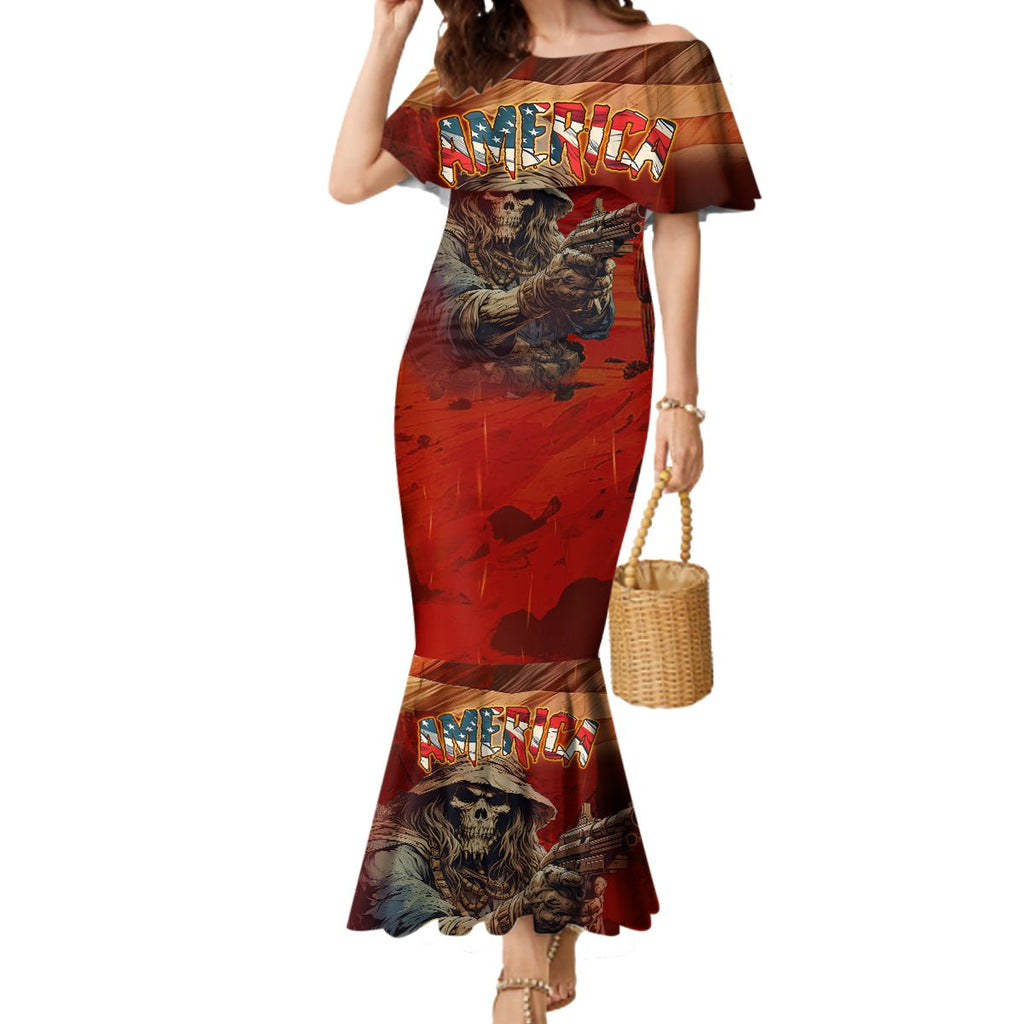 America Live It - Love It Or Get The Hell Out Mermaid Dress TS04 - The Mazicc - Women - S - Multicolor