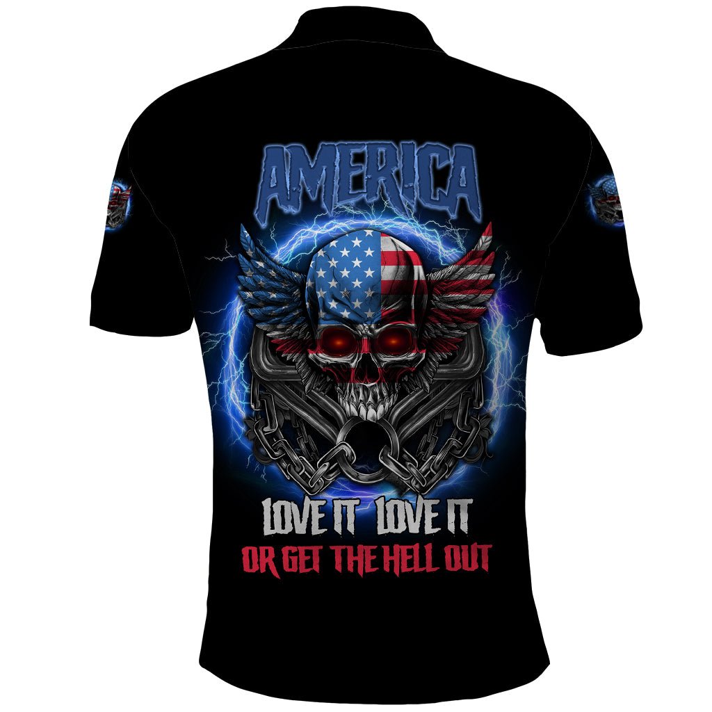 America Live It Love It Or Get The Hell Out Polo Shirt TS04 - The Mazicc - Adult - S - Multicolor