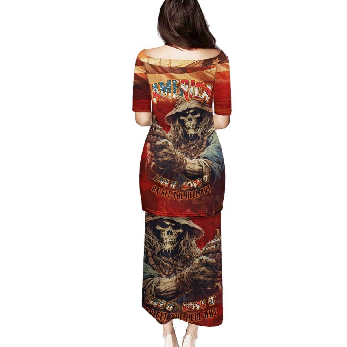 America Live It - Love It Or Get The Hell Out Puletasi TS04 - The Mazicc - Long Dress - S - Multicolor