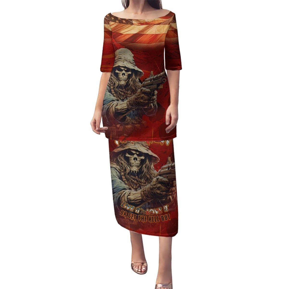 America Live It - Love It Or Get The Hell Out Puletasi TS04 - The Mazicc - Long Dress - S - Multicolor