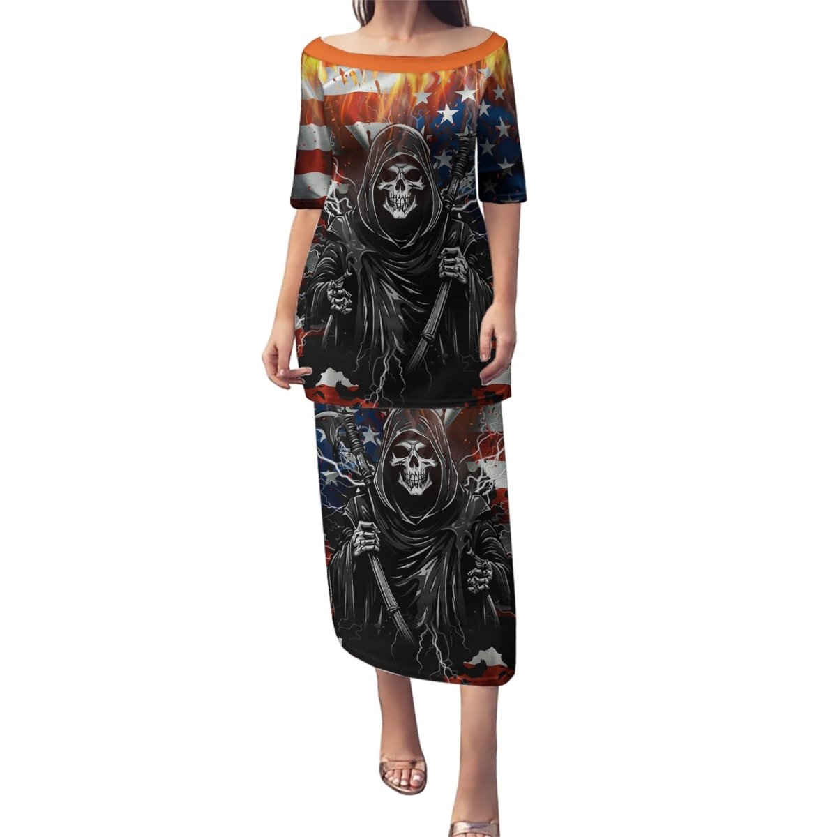 America Live It Love it Or Get the Hell Out Puletasi TS04 - The Mazicc - Long Dress - S - Multicolor