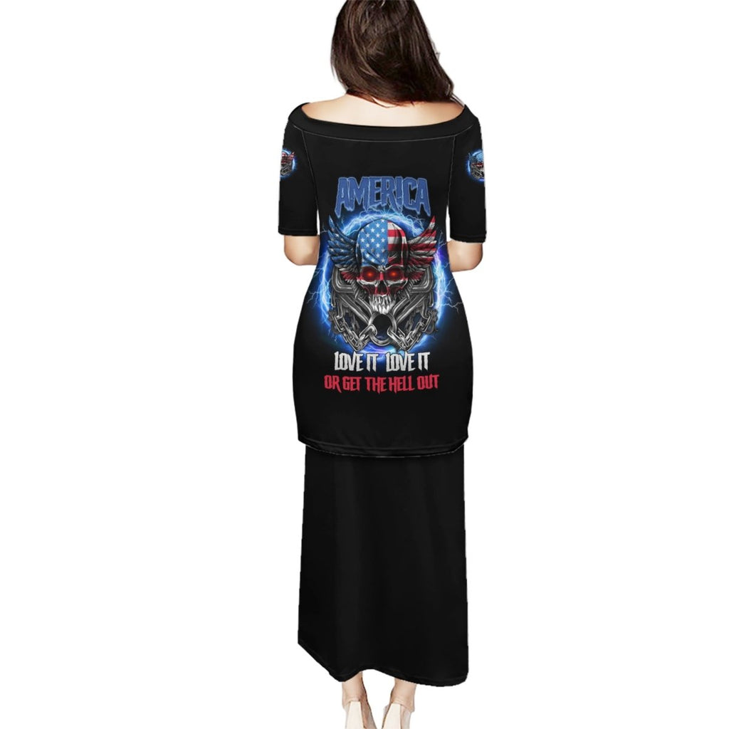 America Live It Love It Or Get The Hell Out Puletasi TS04 - The Mazicc - Long Dress - S - Multicolor