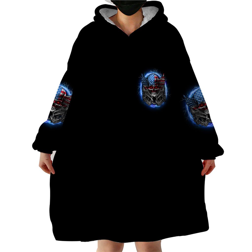 America Live It Love It Or Get The Hell Out Wearable Blanket Hoodie TS04 - The Mazicc - Adult - One Size - Multicolor