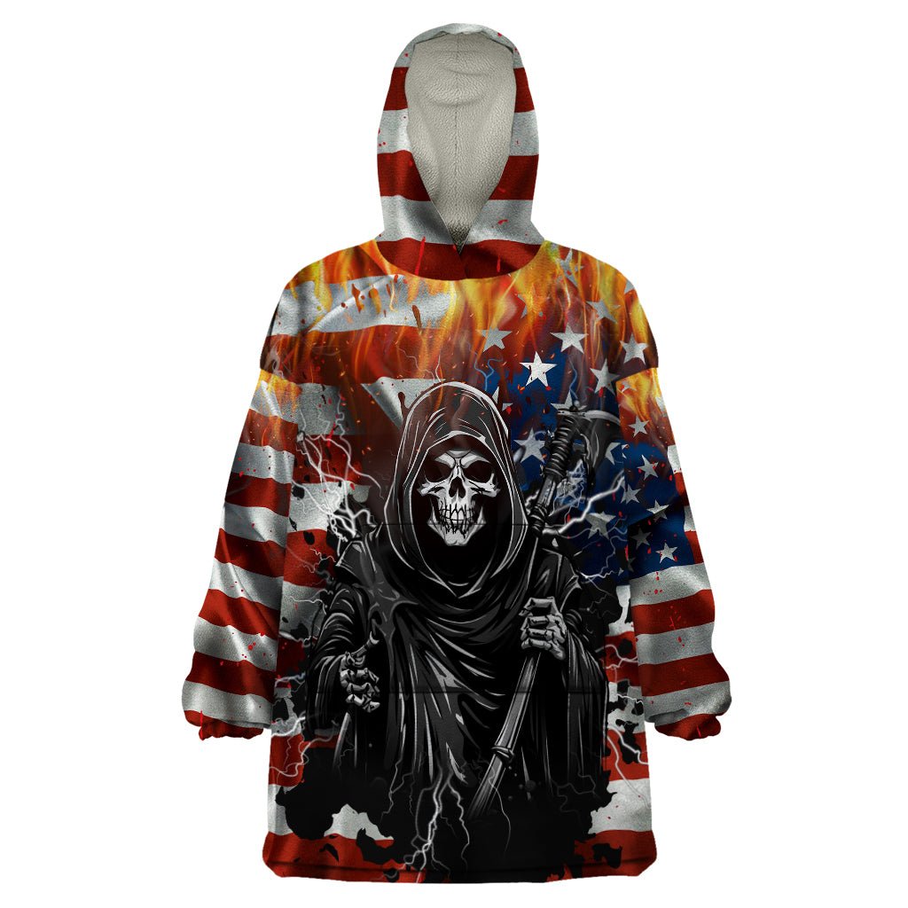 America Live It Love it Or Get the Hell Out Wearable Blanket Hoodie TS04 - The Mazicc - Adult - One Size - Multicolor