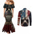 American Flag Skull Couples Matching Mermaid Dress and Long Sleeve Button Shirts I'm Not Anti - Social I'm Just Not User Friendly TS04 - The Mazicc - S - S - Multicolor