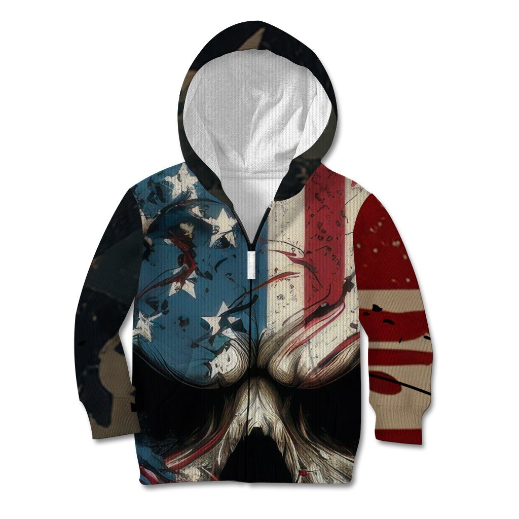 American Flag Skull Kid Hoodie I'm Not Anti - Social I'm Just Not User Friendly TS04 - The Mazicc - Hoodie - Toddler 2T - Multicolor