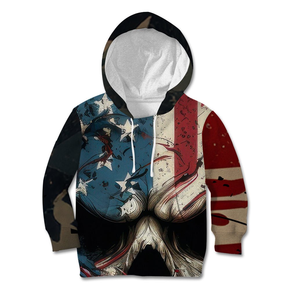 American Flag Skull Kid Hoodie I'm Not Anti - Social I'm Just Not User Friendly TS04 - The Mazicc - Hoodie - Toddler 2T - Multicolor