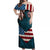 American Flag Skull Off Shoulder Maxi Dress I'm an American I Have The Right To Bear Arms Your Approval Is Not Required TS04 - The Mazicc - Women - S - Dark Cyan