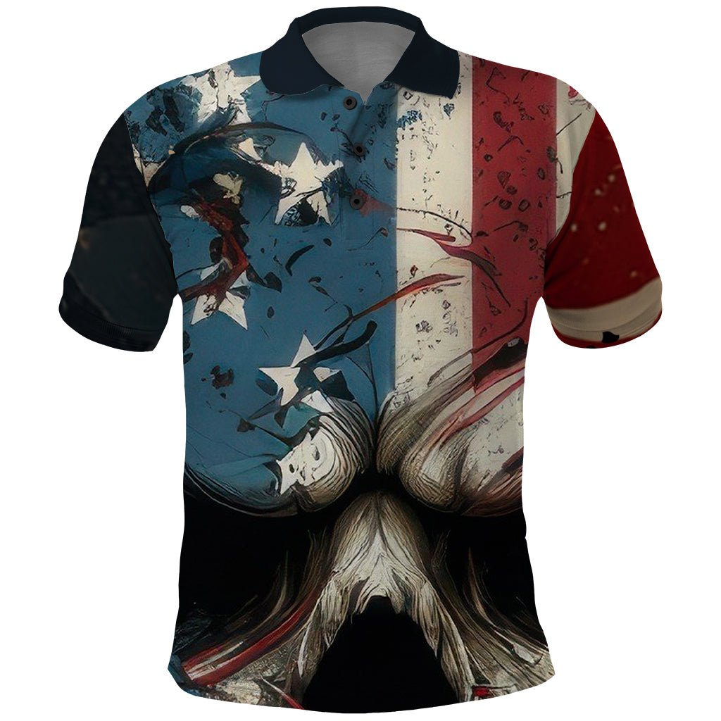 American Flag Skull Polo Shirt I'm Not Anti - Social I'm Just Not User Friendly TS04 - The Mazicc - Adult - S - Multicolor