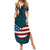 American Flag Skull Summer Maxi Dress I'm an American I Have The Right To Bear Arms Your Approval Is Not Required TS04 - The Mazicc - Women - S - Dark Cyan