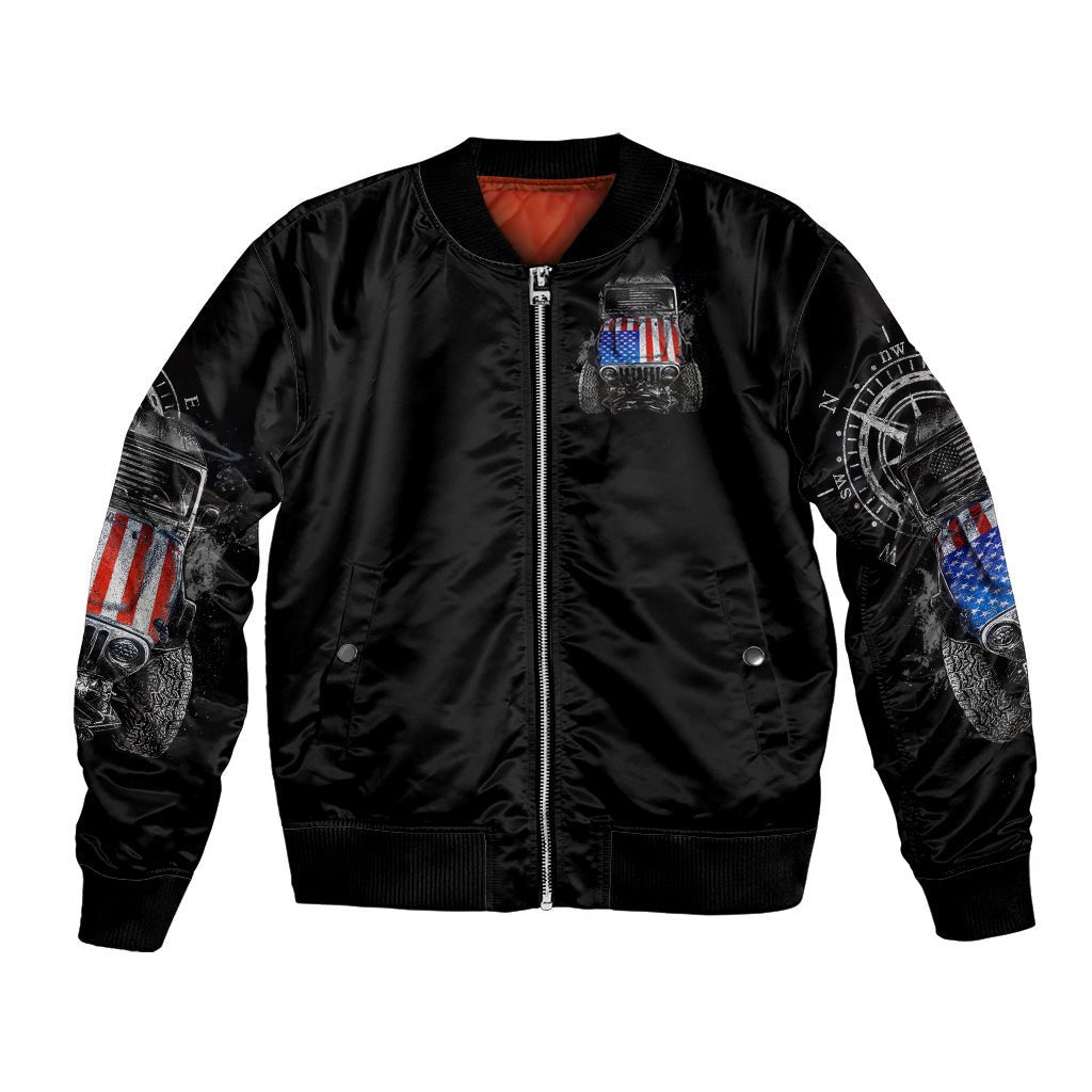American Jeep Bomber Jacket Vintage Jeep Life DT01 - The Mazicc - Unisex - S - Black
