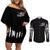 American Jeep Couples Matching Off Shoulder Short Dress and Long Sleeve Button Shirt One Nation Under God DT01 - The Mazicc - S - S - Black