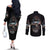 American Jeep Couples Matching Off The Shoulder Long Sleeve Dress and Long Sleeve Button Shirt Vintage Jeep Life DT01 - The Mazicc - S - S - Black