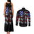 American Jeep Couples Matching Tank Maxi Dress and Long Sleeve Button Shirt American Flag Jeep Life DT01 - The Mazicc - S - S - Black