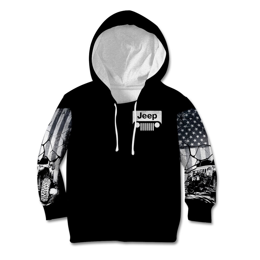 American Jeep Kid Hoodie American Flag But Did You Die DT01 - The Mazicc - Hoodie - Toddler 2T - White