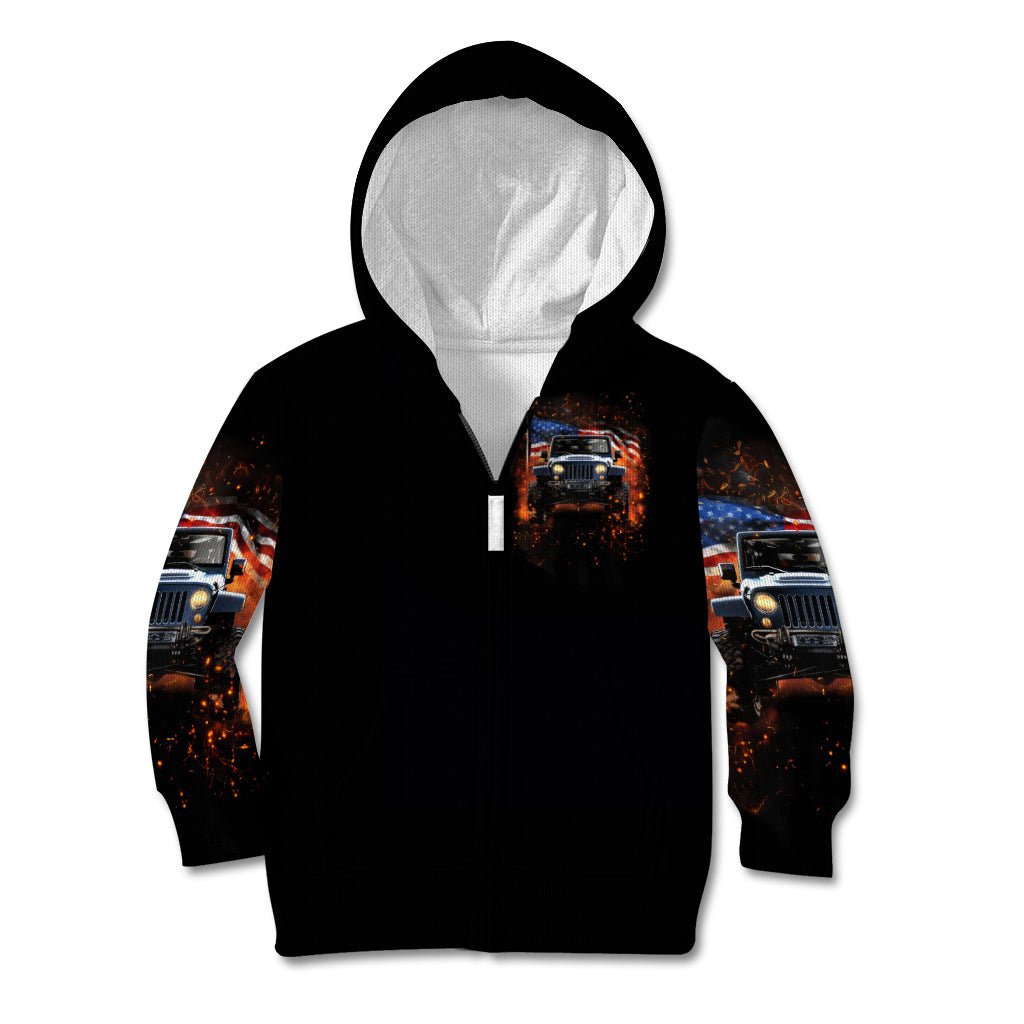 American Jeep Kid Hoodie I'm The Black Jeep Of The Family DT01 - The Mazicc - Zip Hoodie - Toddler 2T - Black