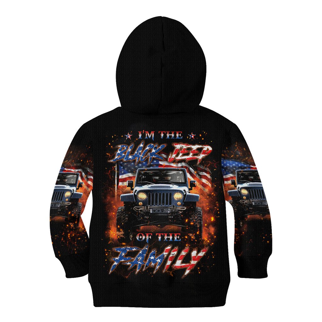 American Jeep Kid Hoodie I'm The Black Jeep Of The Family DT01 - The Mazicc - Hoodie - Toddler 2T - Black