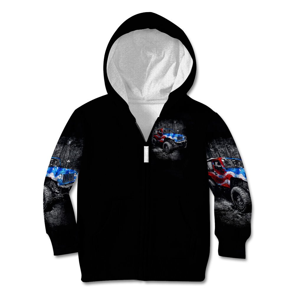 American Jeep Kid Hoodie Jeep Girls Like It Dirty DT01 - The Mazicc - Zip Hoodie - Toddler 2T - Black