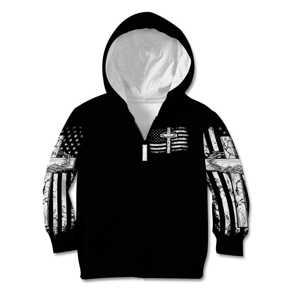 American Jeep Kid Hoodie One Nation Under God DT01 - The Mazicc - Zip Hoodie - Toddler 2T - Black