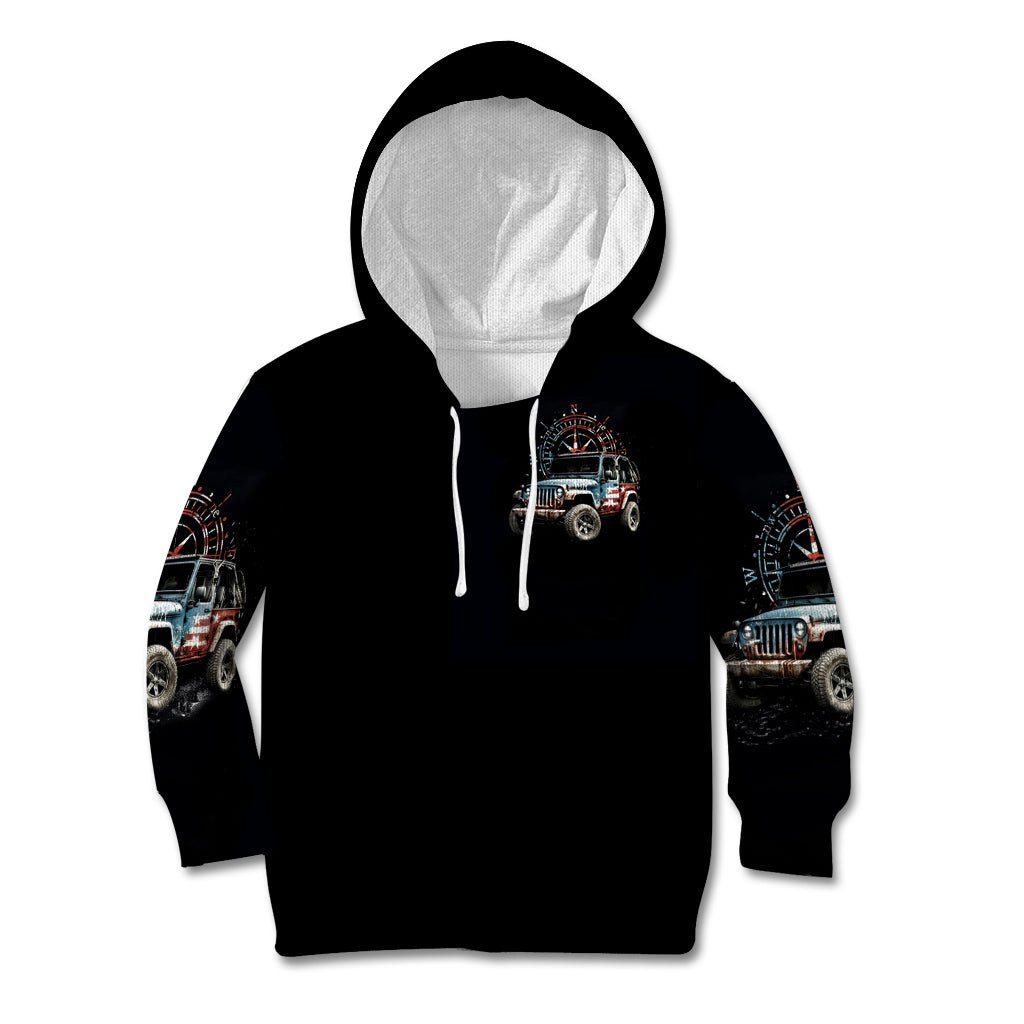 American Jeep Kid Hoodie Vintage Jeep Life DT01 - The Mazicc - Hoodie - Toddler 2T - Black