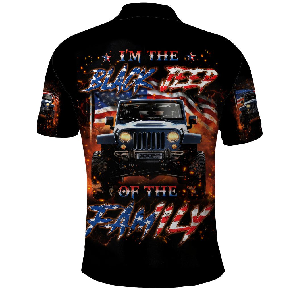 American Jeep Polo Shirt I'm The Black Jeep Of The Family DT01 - The Mazicc - Adult - S - Black