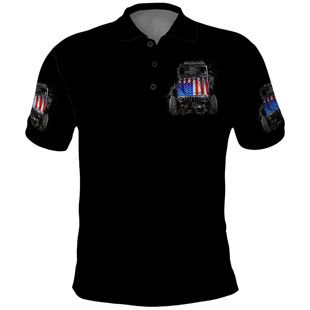 American Jeep Polo Shirt Vintage Jeep Life DT01 - The Mazicc - Adult - S - Black