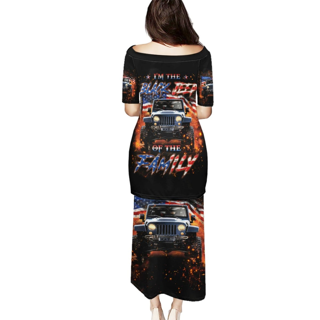 American Jeep Puletasi I'm The Black Jeep Of The Family DT01 - The Mazicc - Long Dress - S - Black