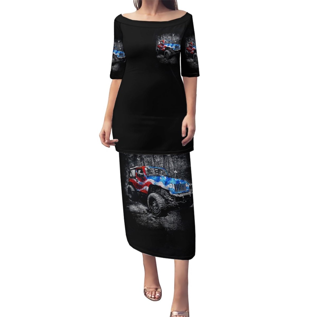 American Jeep Puletasi Jeep Girls Like It Dirty DT01 - The Mazicc - Long Dress - S - Black