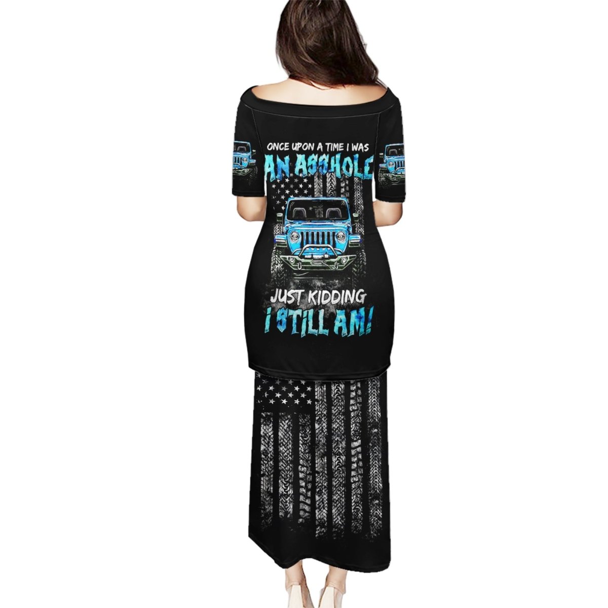 American Jeep Puletasi Once Upon A Time I Was An Asshole JKD I Still Am DT01 - The Mazicc - Long Dress - S - Black