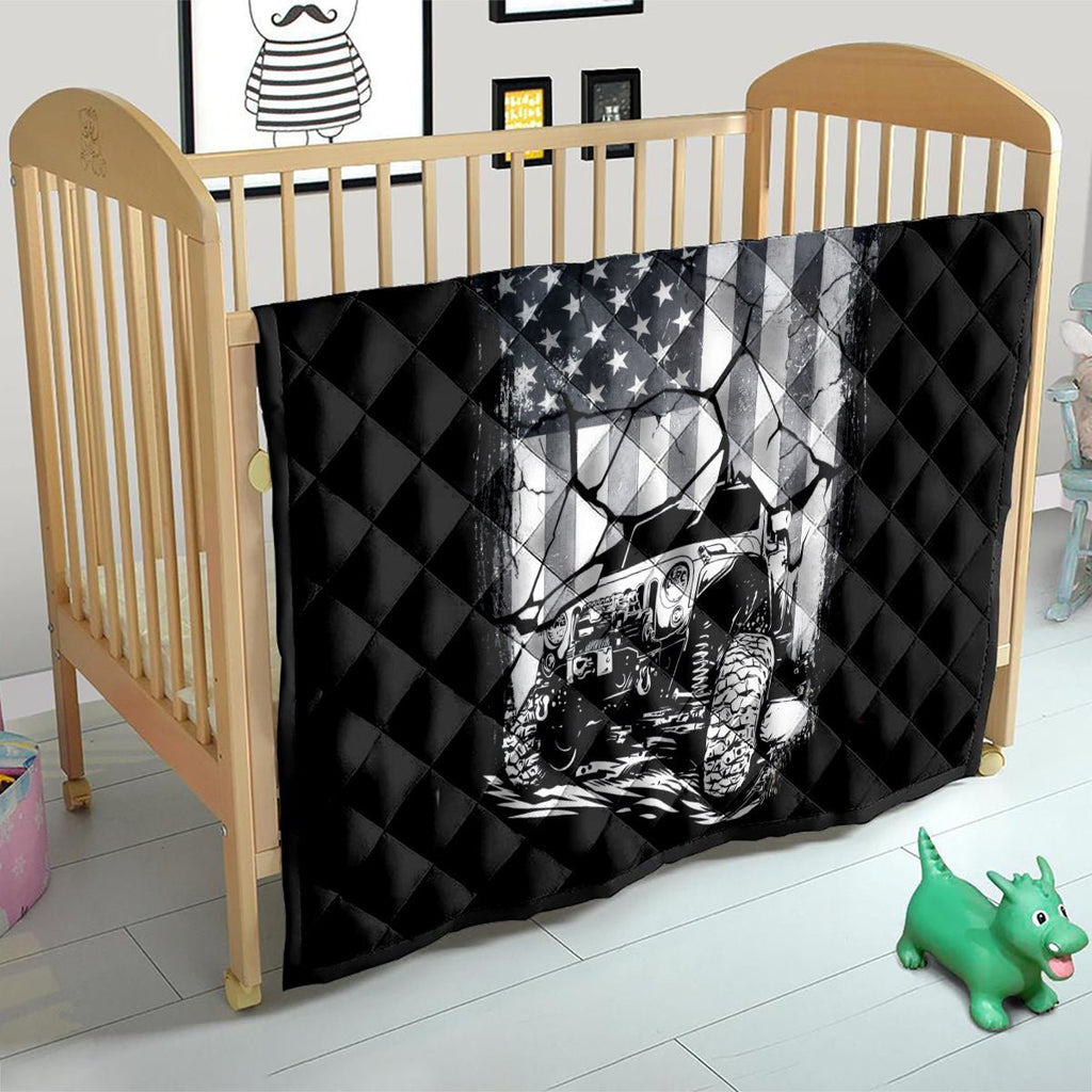 American Jeep Quilt American Flag But Did You Die DT01 - The Mazicc - Single - 130cm x 150cm - White