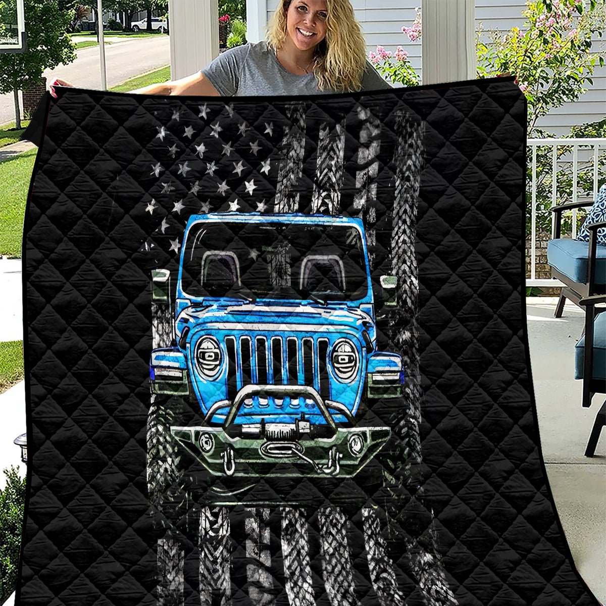 American Jeep Quilt Once Upon A Time I Was An Asshole JKD I Still Am DT01 - The Mazicc - Single - 130cm x 150cm - Black