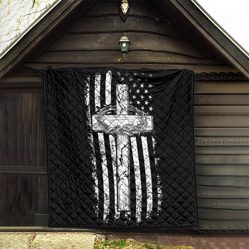 American Jeep Quilt One Nation Under God DT01 - The Mazicc - Single - 130cm x 150cm - Black