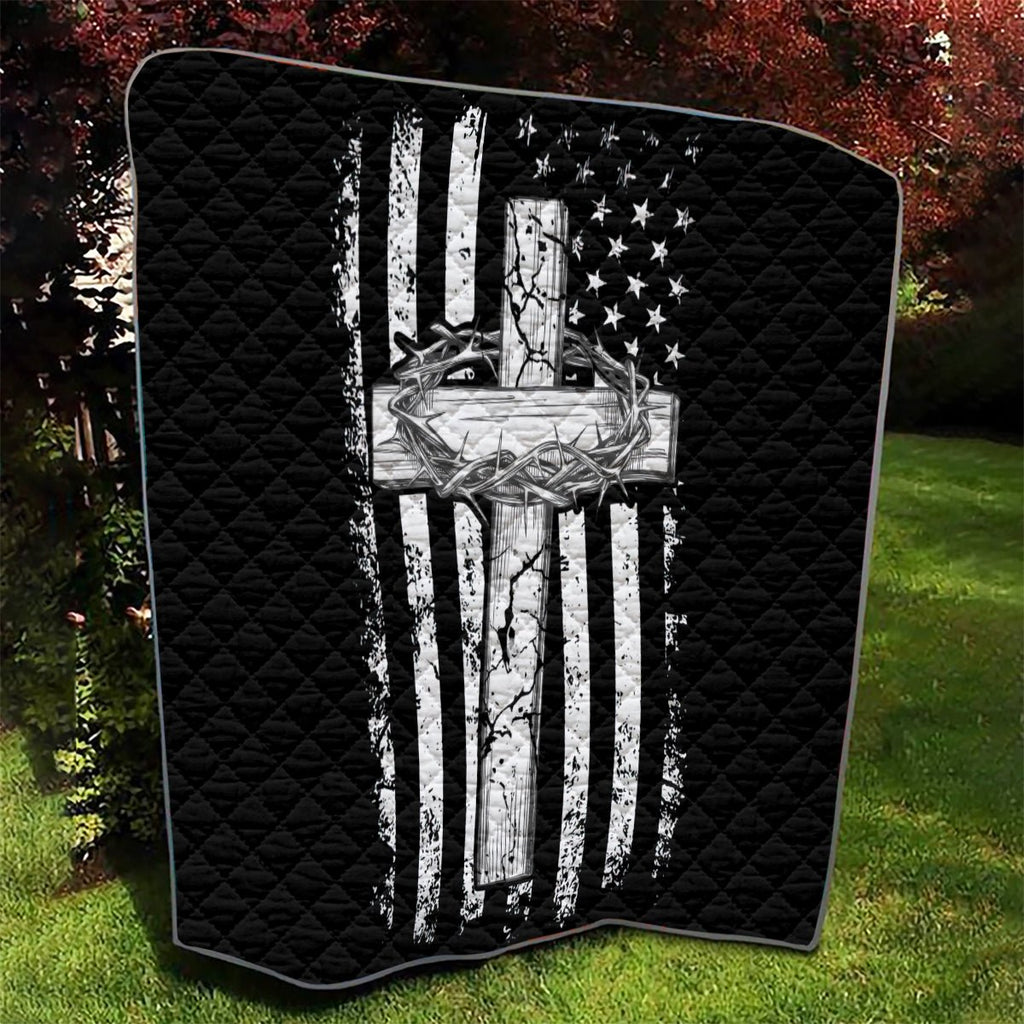 American Jeep Quilt One Nation Under God DT01 - The Mazicc - Single - 130cm x 150cm - Black
