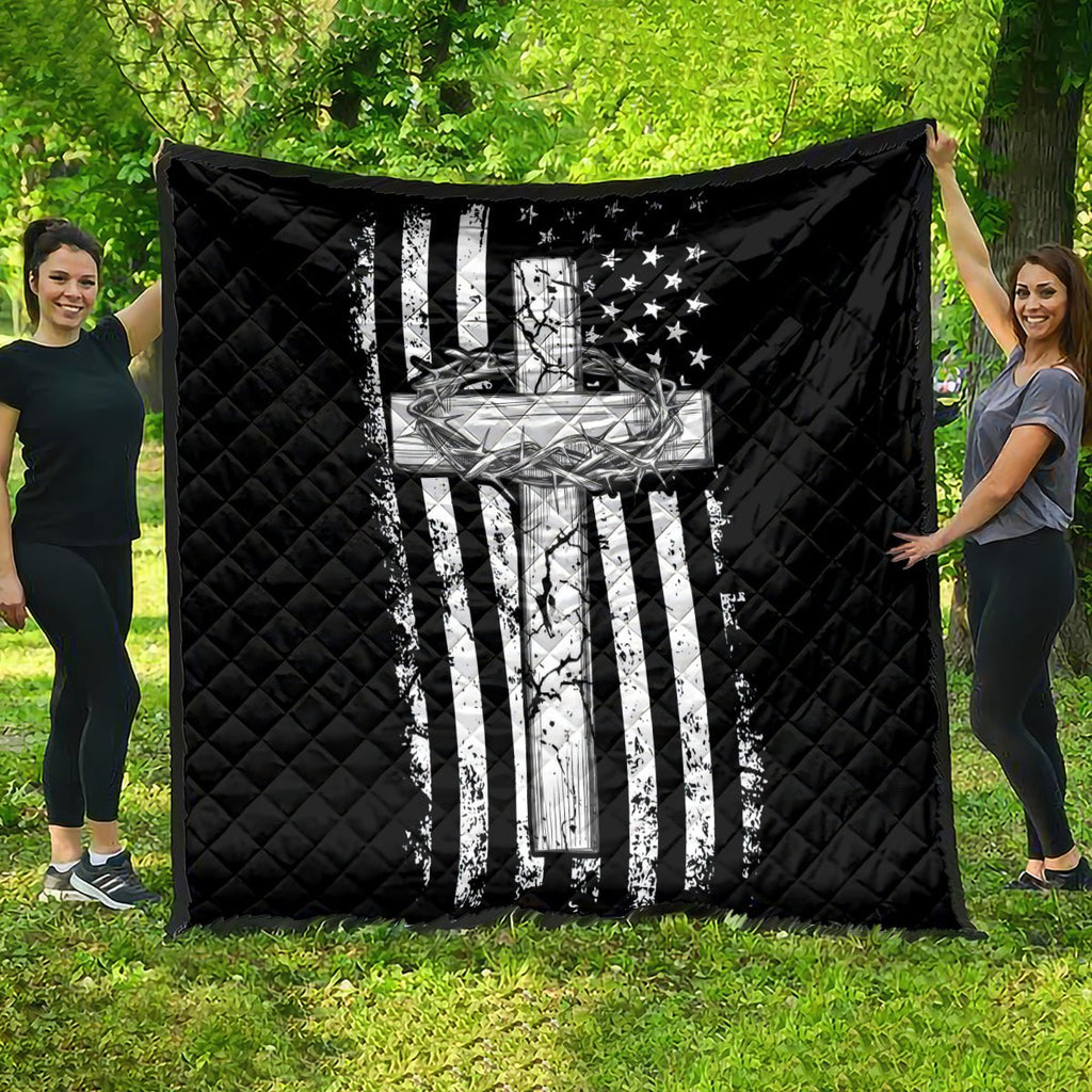 American Jeep Quilt One Nation Under God DT01 - The Mazicc - Single - 130cm x 150cm - Black