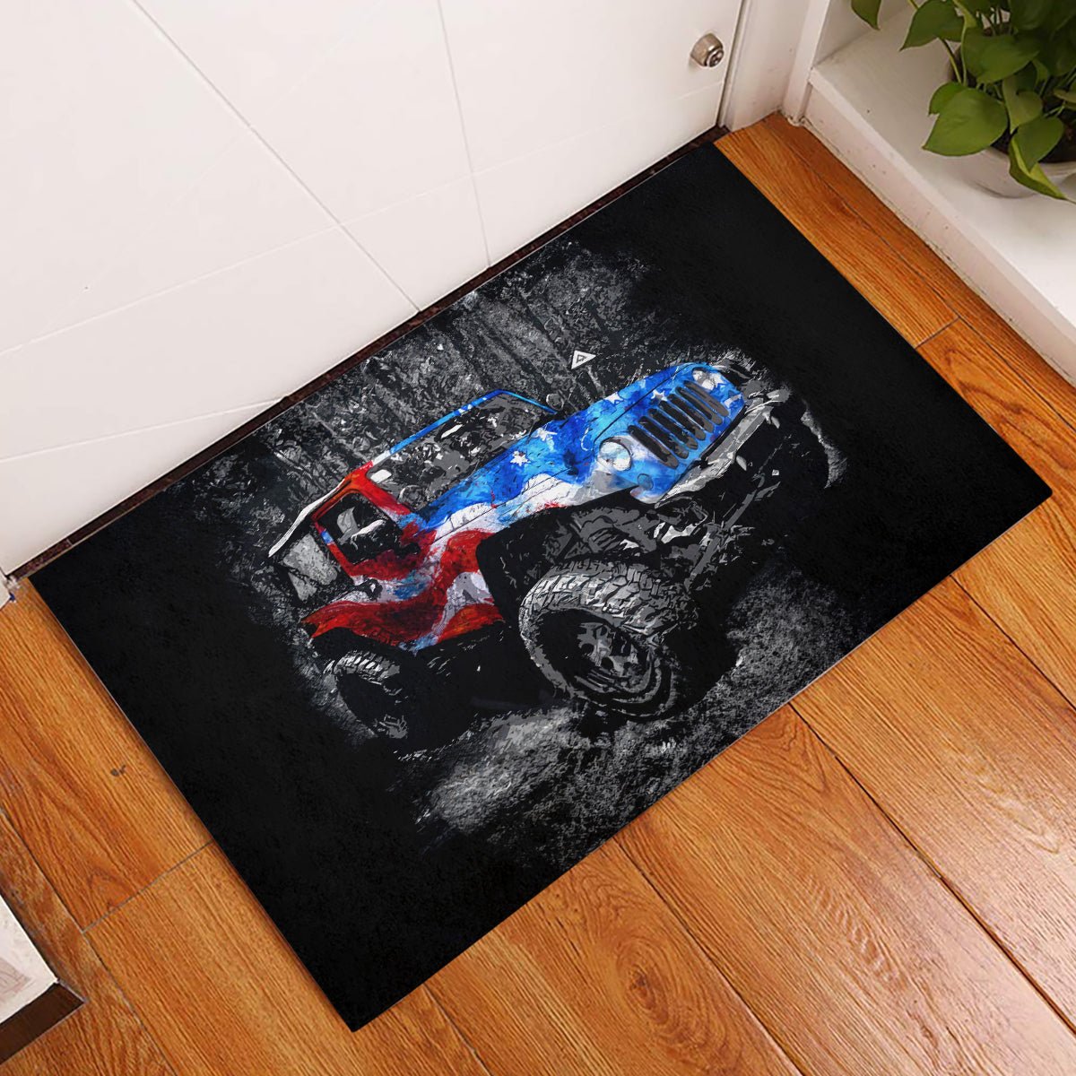 American Jeep Rubber Doormat Jeep Girls Like It Dirty DT01 - The Mazicc - S - 40cm x 60cm - Black