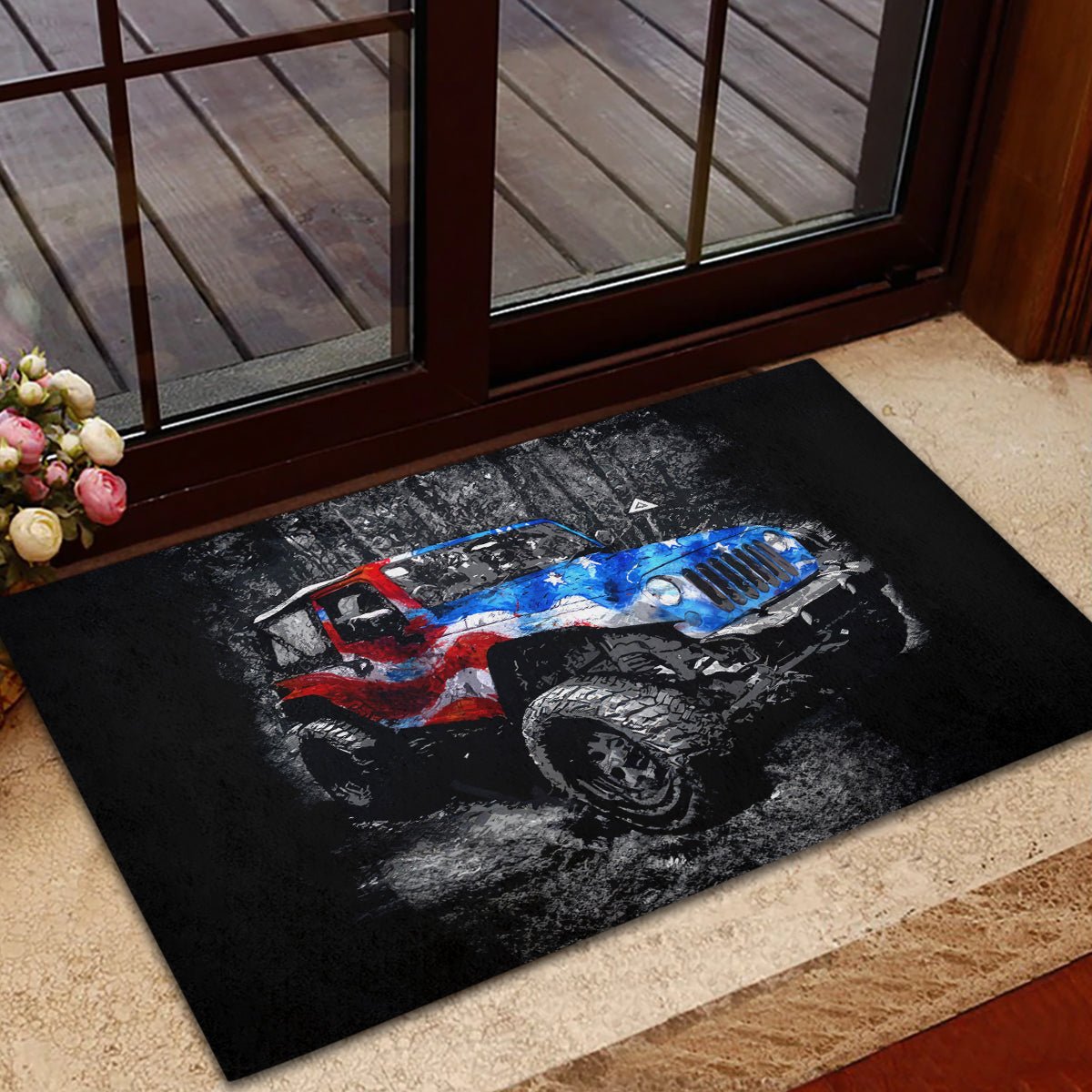 American Jeep Rubber Doormat Jeep Girls Like It Dirty DT01 - The Mazicc - S - 40cm x 60cm - Black