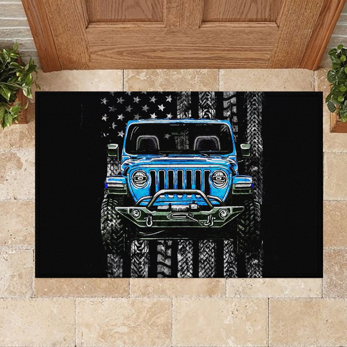 American Jeep Rubber Doormat Once Upon A Time I Was An Asshole JKD I Still Am DT01 - The Mazicc - S - 40cm x 60cm - Black