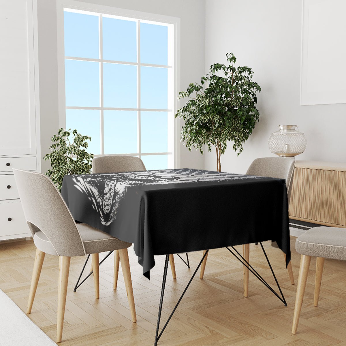 American Jeep Tablecloth American Flag But Did You Die DT01 - The Mazicc - S - 90 x 90 cm - White