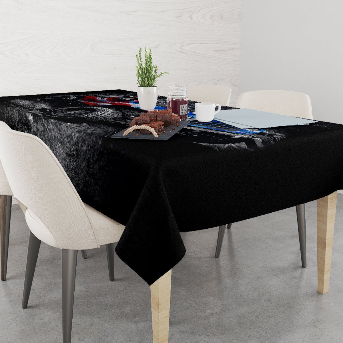 American Jeep Tablecloth Jeep Girls Like It Dirty DT01 - The Mazicc - S - 90 x 90 cm - Black