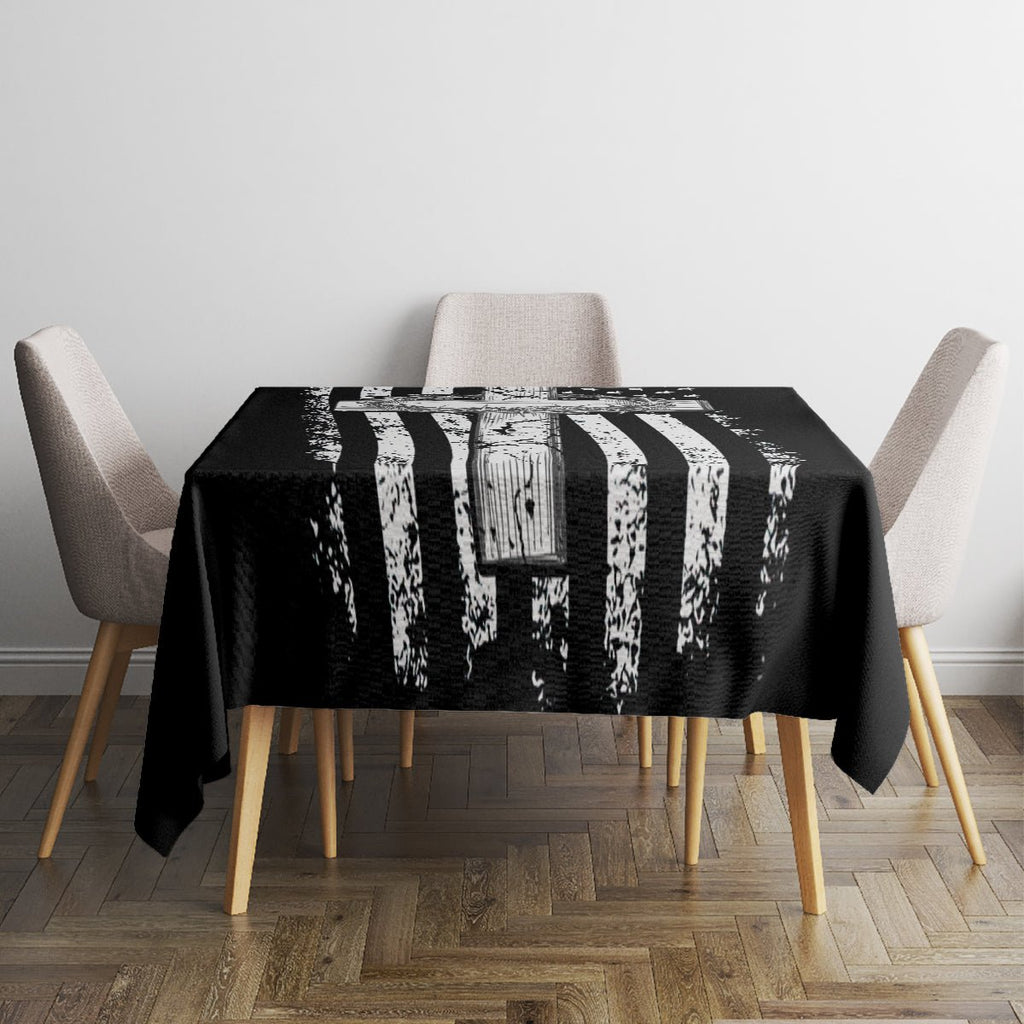 American Jeep Tablecloth One Nation Under God DT01 - The Mazicc - S - 90 x 90 cm - Black